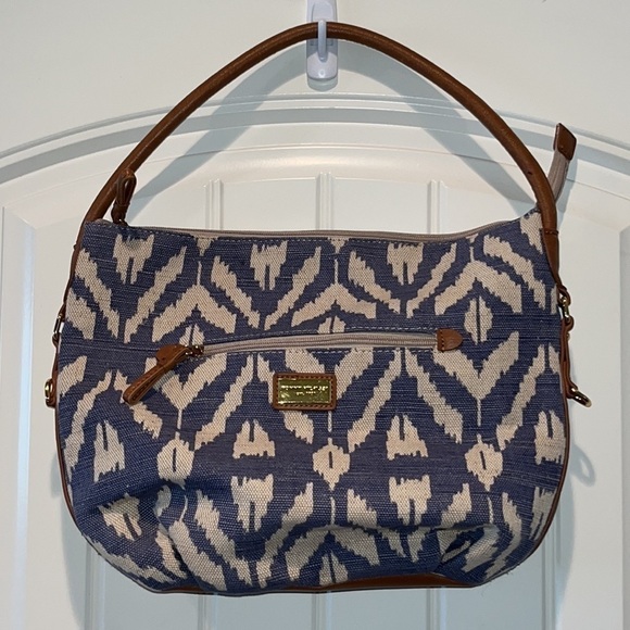 Tommy Hilfiger Handbags - tommy Hilfiger blue linen-like shoulder bag coastal nautical western boho